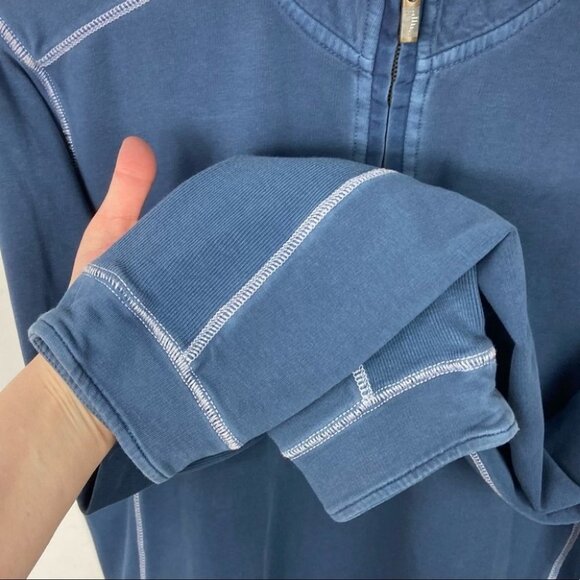 Tommy Bahama Tobago Bay‎ Blue Half Zip Sweatshirt Pullover Size Medium Sweater M - Picture 4 of 11